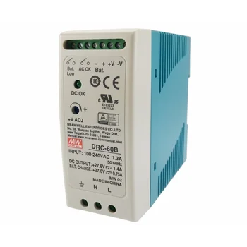 DRC-60B Блок питания c функцией ИБП на DIN-рейку Вых: 27,6B/1,4А; АКБ: 27,6В/0.75А; 60Вт, Mean Well DRC-60B Блок питания c функцией ИБП на DIN-рейку Вых: 27,6B/1,4А; АКБ: 27,6В/0.75А; 60Вт, Mean Well